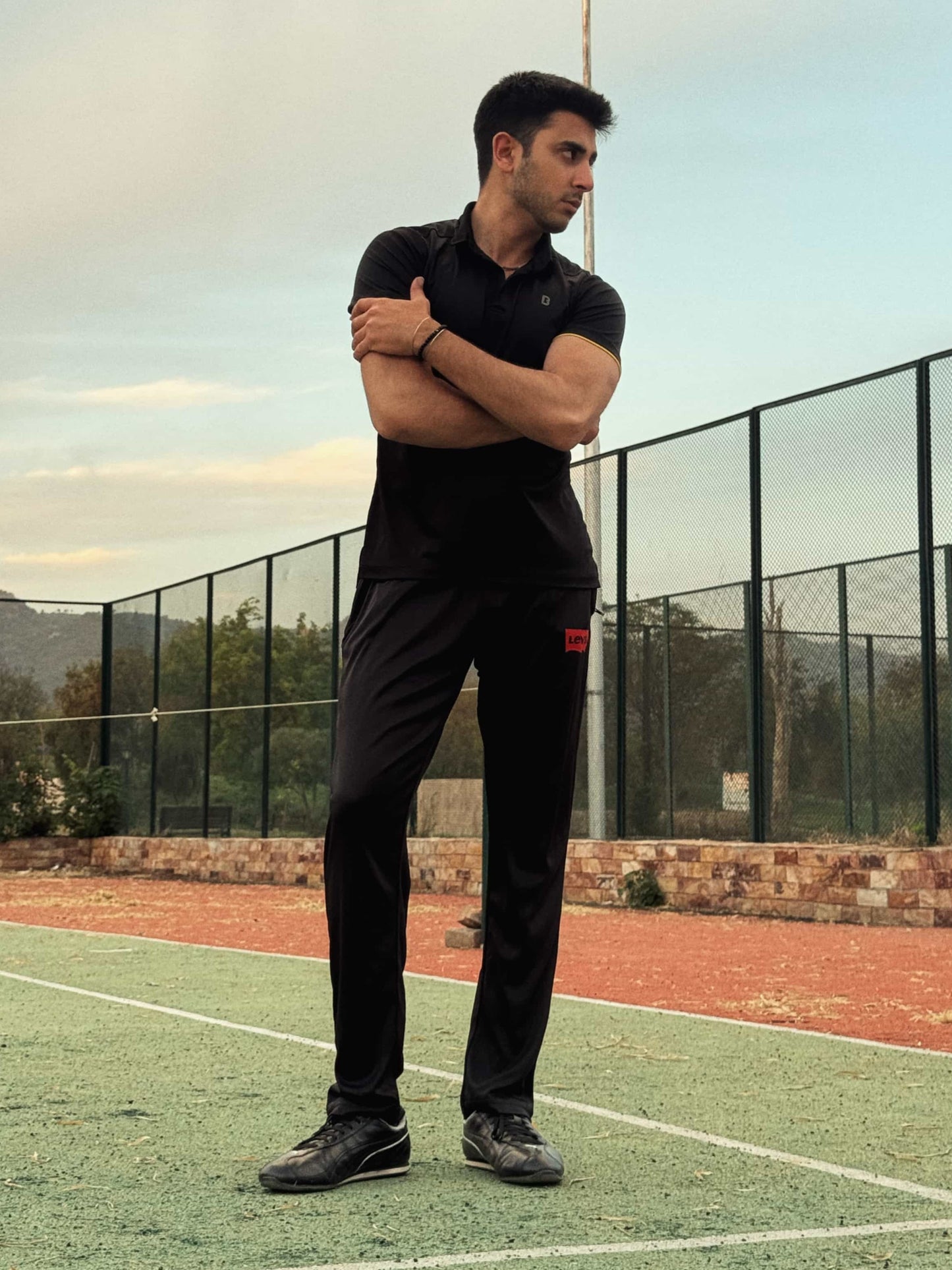 LEVI Black Trouser | Dry Fit